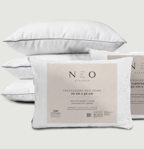TRAVESSEIRO NEO PRIME 233 FIOS 50x70 SORTIDO